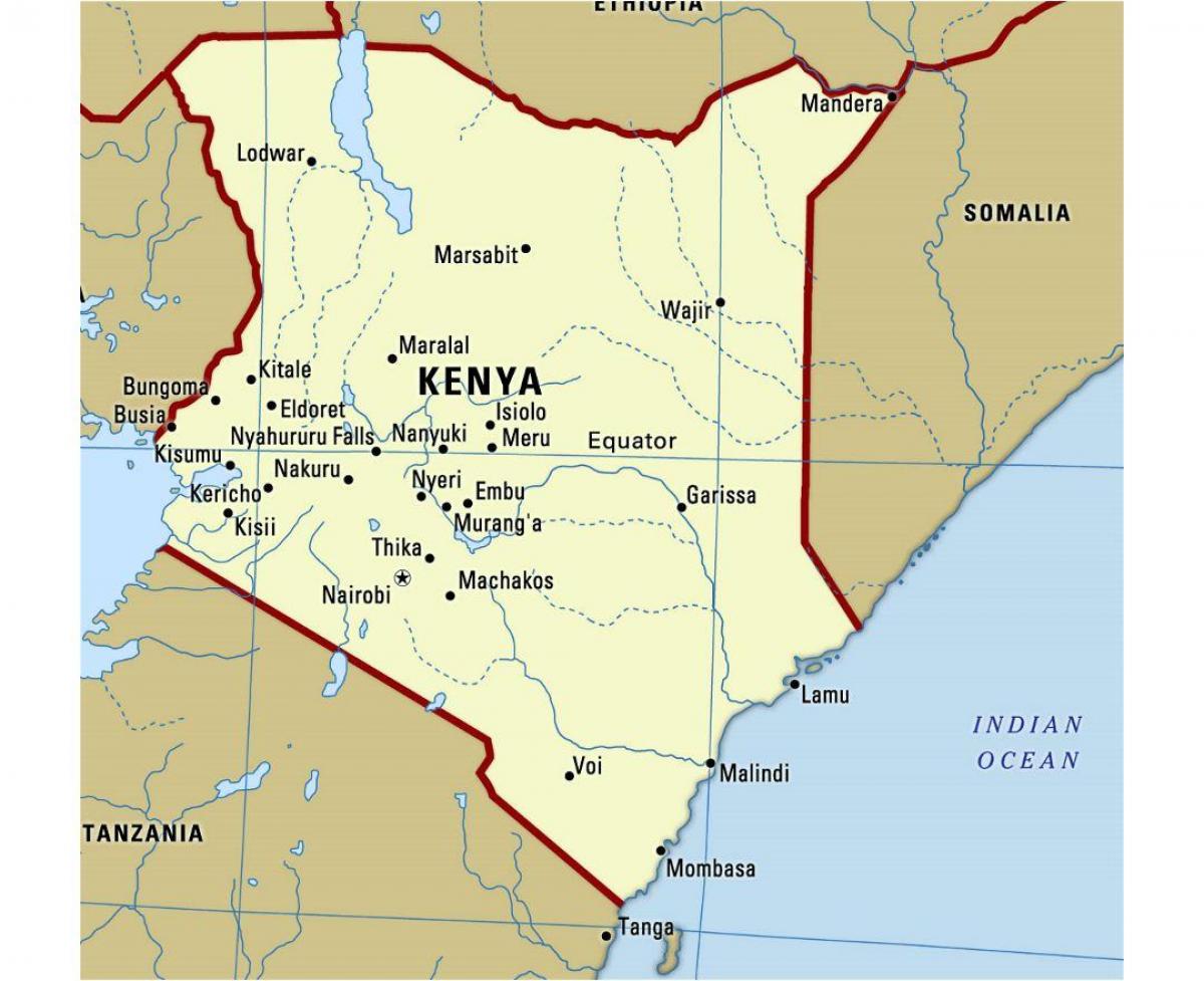 ikweta katika Kenya ramani