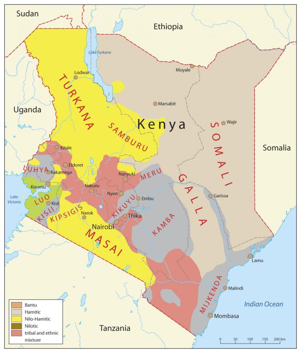 Kenya kikabila ramani