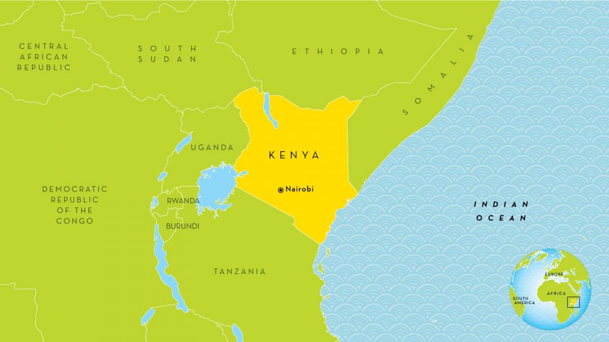 ramani ya Kenya na nchi jirani