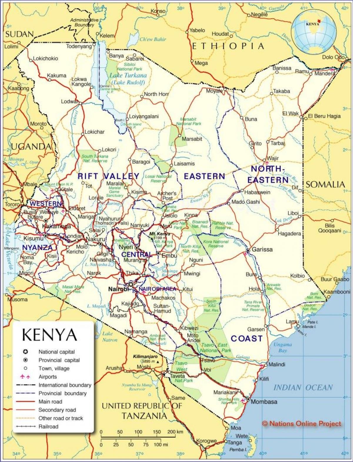 ramani ya kimataifa ya Kenya
