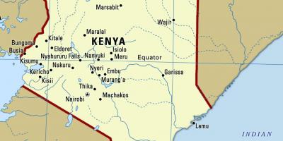 Ramani ya Kenya na miji