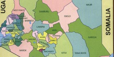 Wilaya ya Kenya ramani