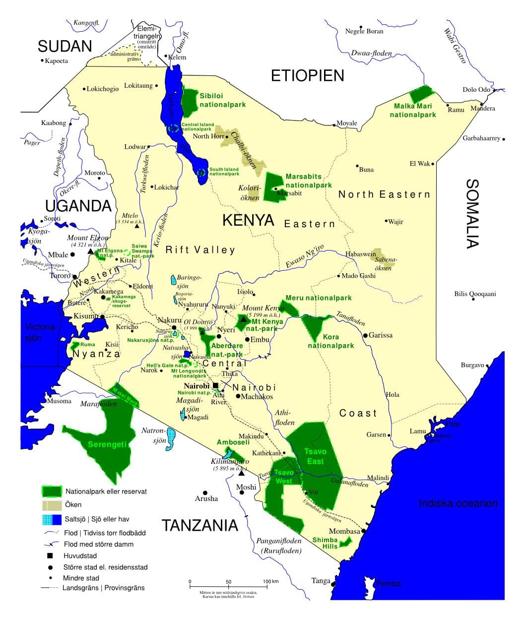 ramani ya ndege Kenya
