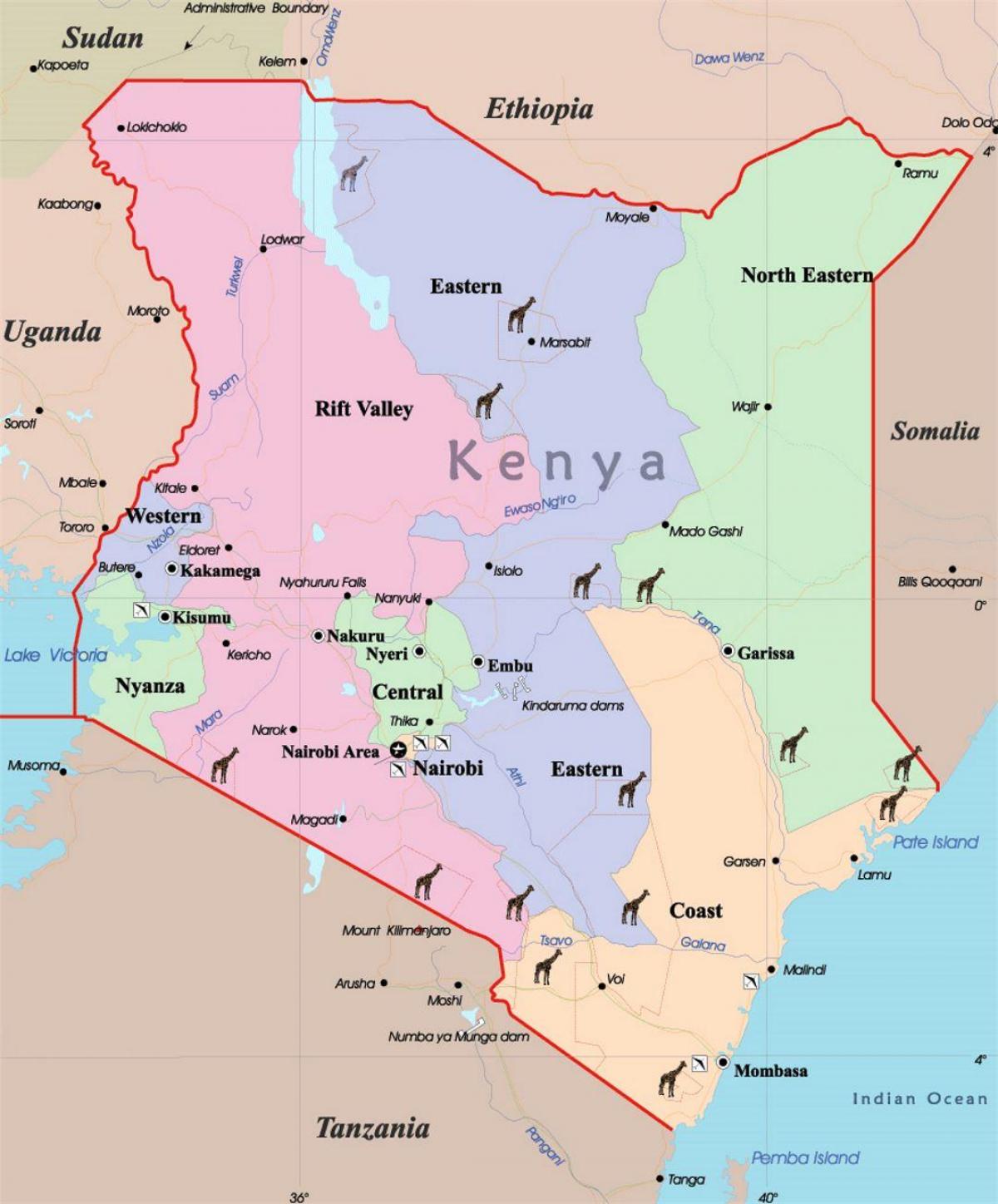 ramani ya Kenya
