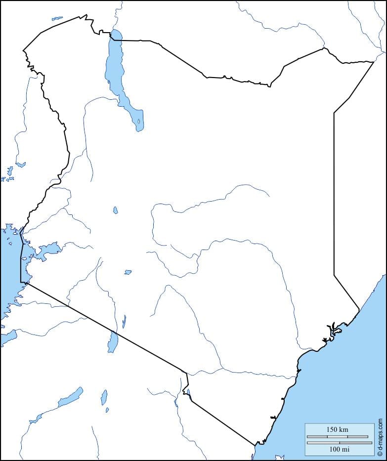 ramani ya tupu ramani ya Kenya