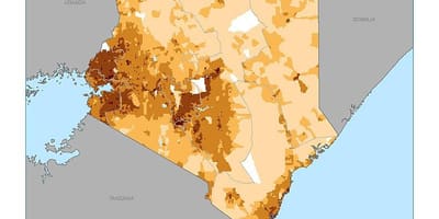 Kenya wiani idadi ya watu ramani