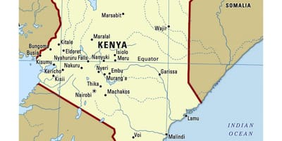 Ikweta katika Kenya ramani