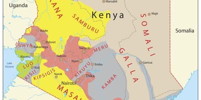 Kenya kikabila ramani