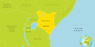 Ramani ya Kenya na nchi jirani