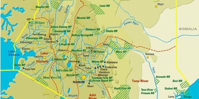 Ramani ya Kenya uoto wa asili