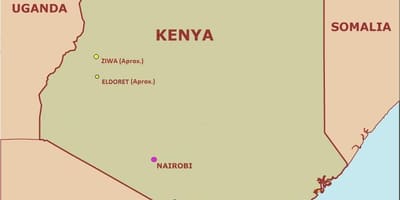 Ramani ya rahisi ramani ya Kenya