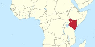 Ramani ya afrika na Kenya yalionyesha